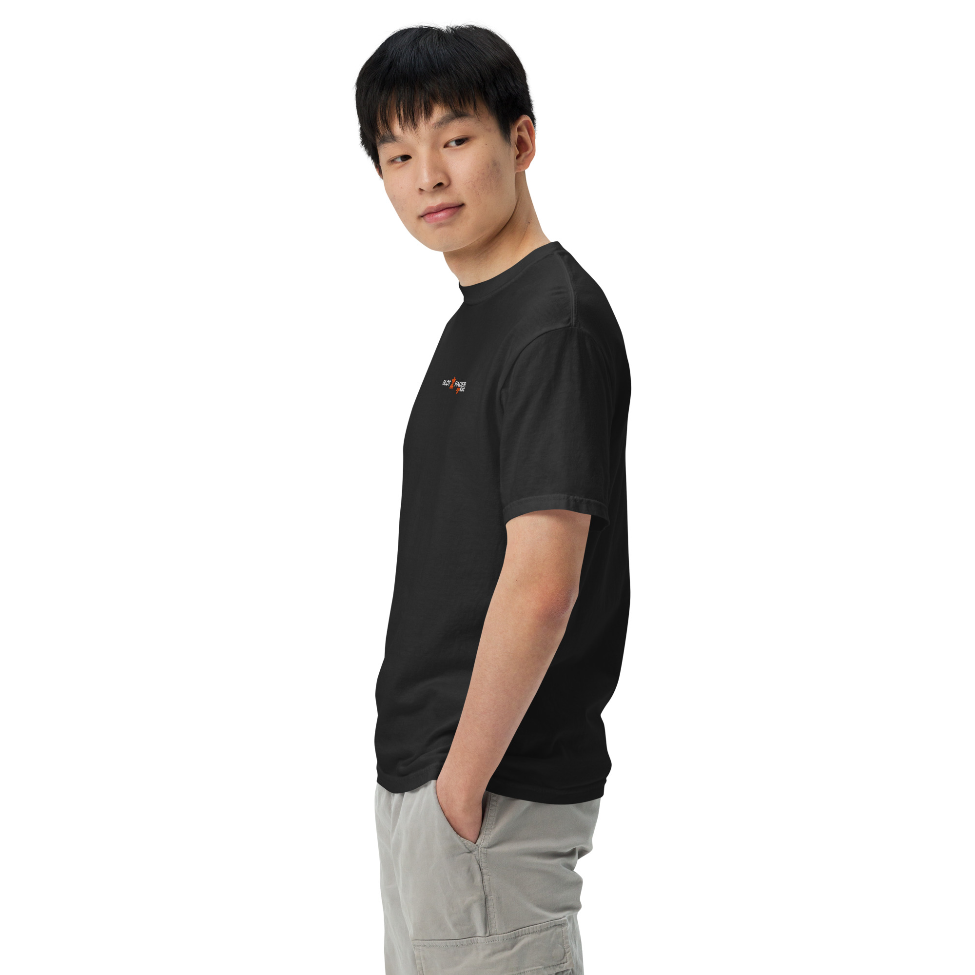 unisex garment dyed heavyweight t shirt black left 6a76446b7159d.jpg