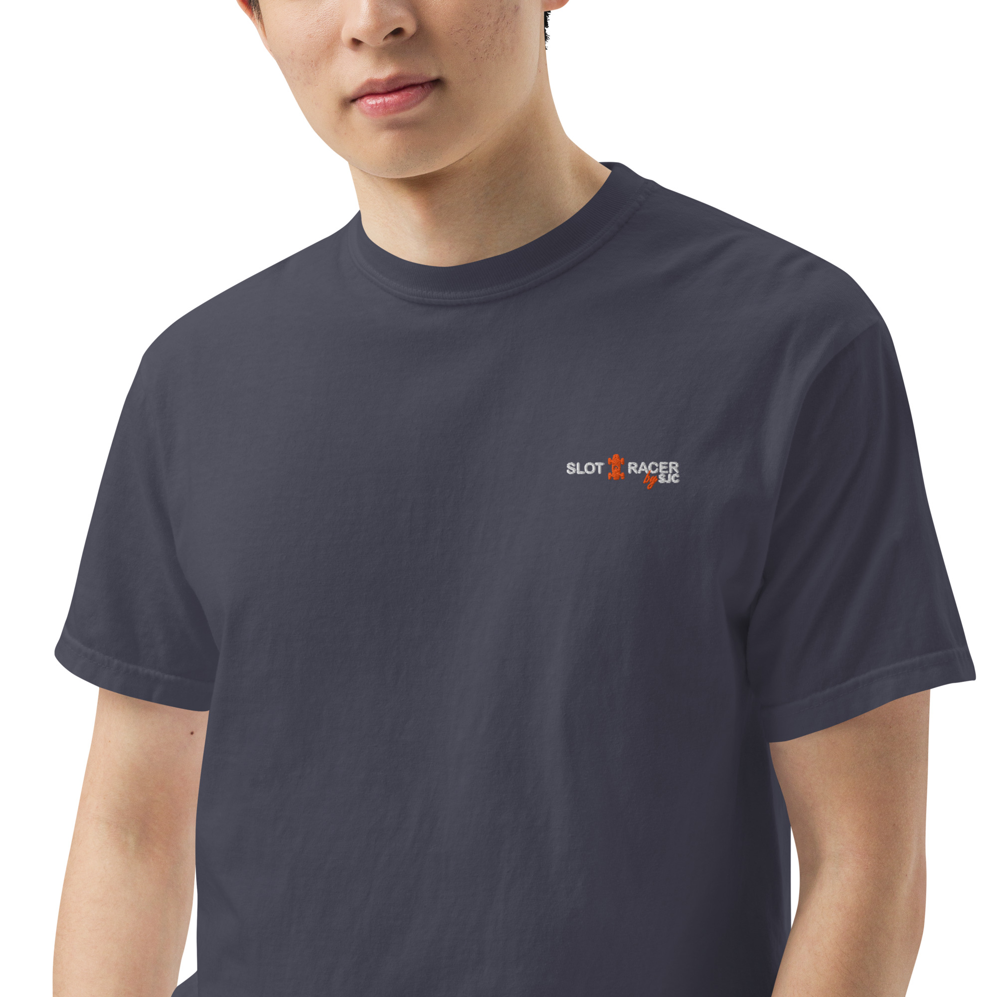 unisex garment dyed heavyweight t shirt navy zoomed in 3 6a76446b8694e.jpg