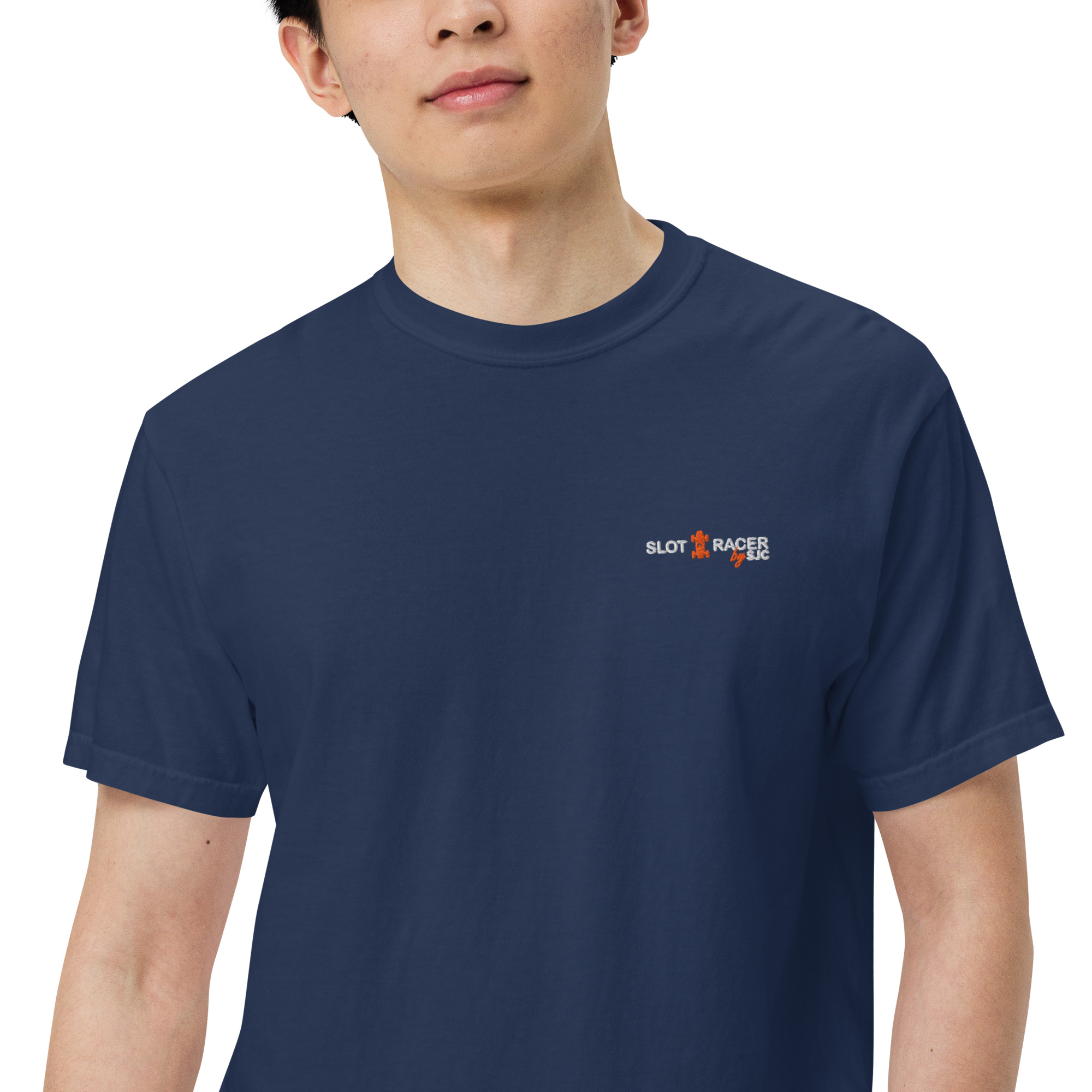 unisex garment dyed heavyweight t shirt true navy zoomed in 2 6a76446b726b4.jpg