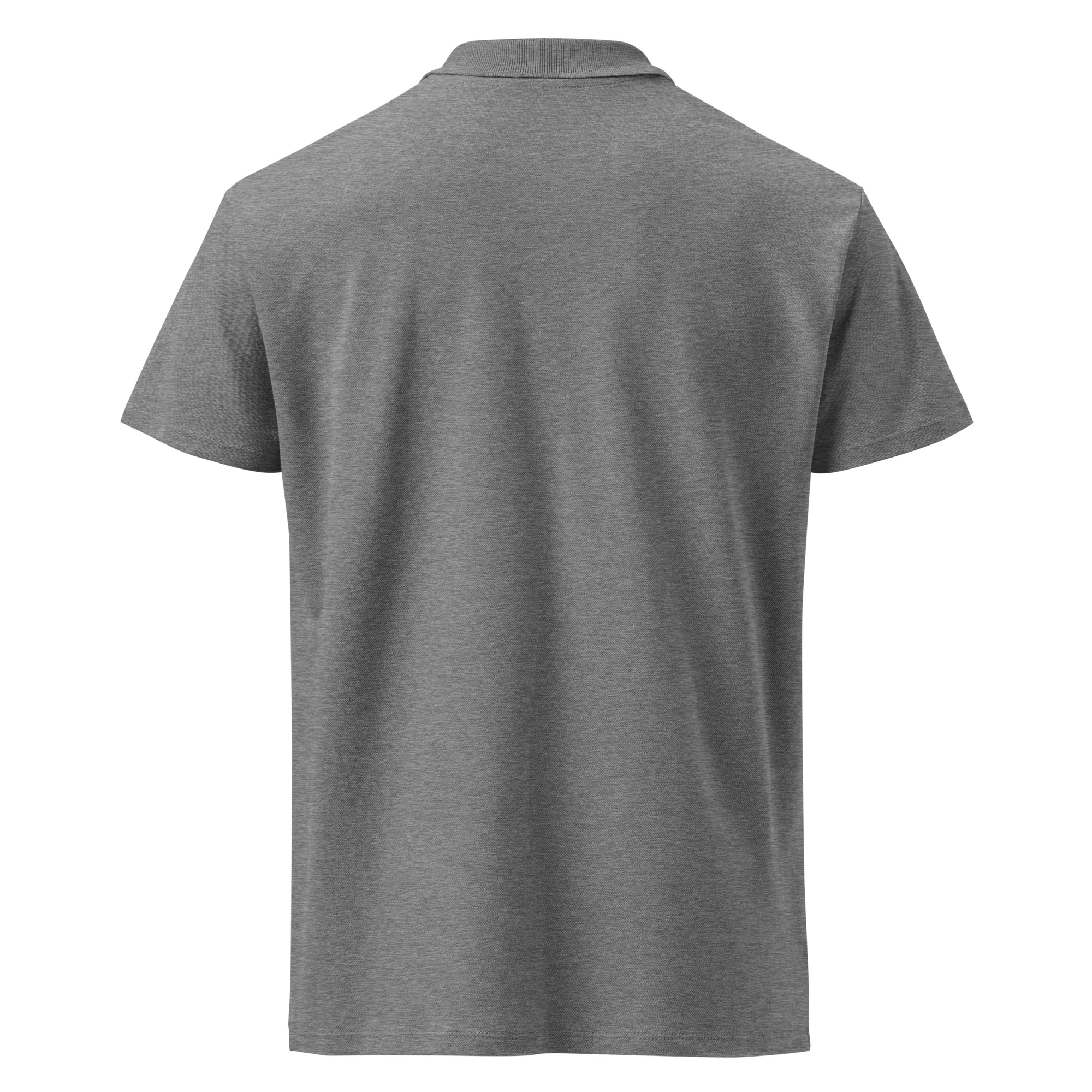 unisex premium pique polo shirt grey melange back 6a78af95e4fa4.jpg