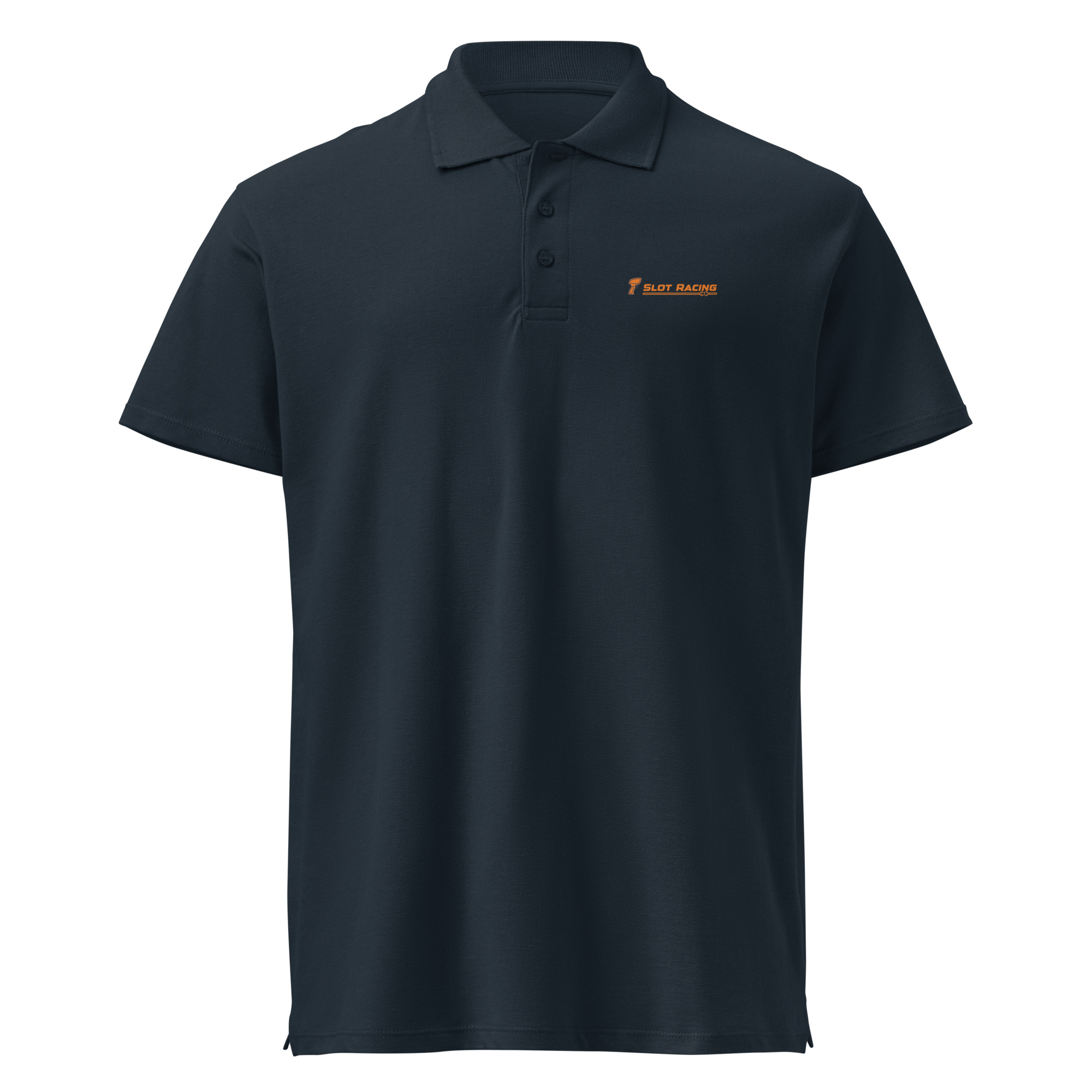 unisex premium pique polo shirt navy front 6a78b0908b4ee.jpg